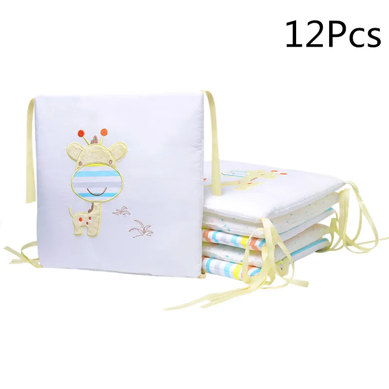 Giraffe 12Pcs 6 шт./12 шт. Детская кровать бампер Комплект Детская кровать детская кроватка защитный бампер для новорожденных Детская кроватка бампер в обувь для малышей Комплект постельного белья - Цвет: Giraffe 12Pcs