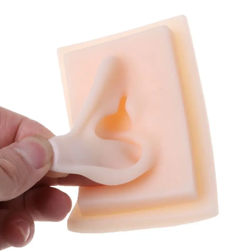 Модель левого уха из мягкого силикона человека в натуральную величину