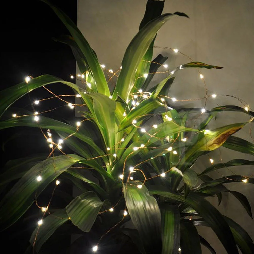 

New Waterproof Outdoor Christmas Fairy Lights DC 12V 5m 10m Silver Wire LED String Light Warm White Garlands Light with Adapter