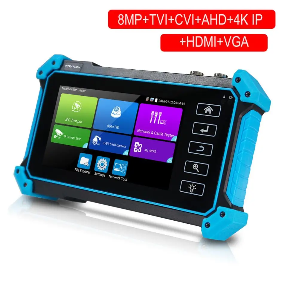 Тестер видеонаблюдения IPC-5000 5100 5200C Plus Full 8MP IP CVI TVI AHD SDI аналоговый входной кабель 6