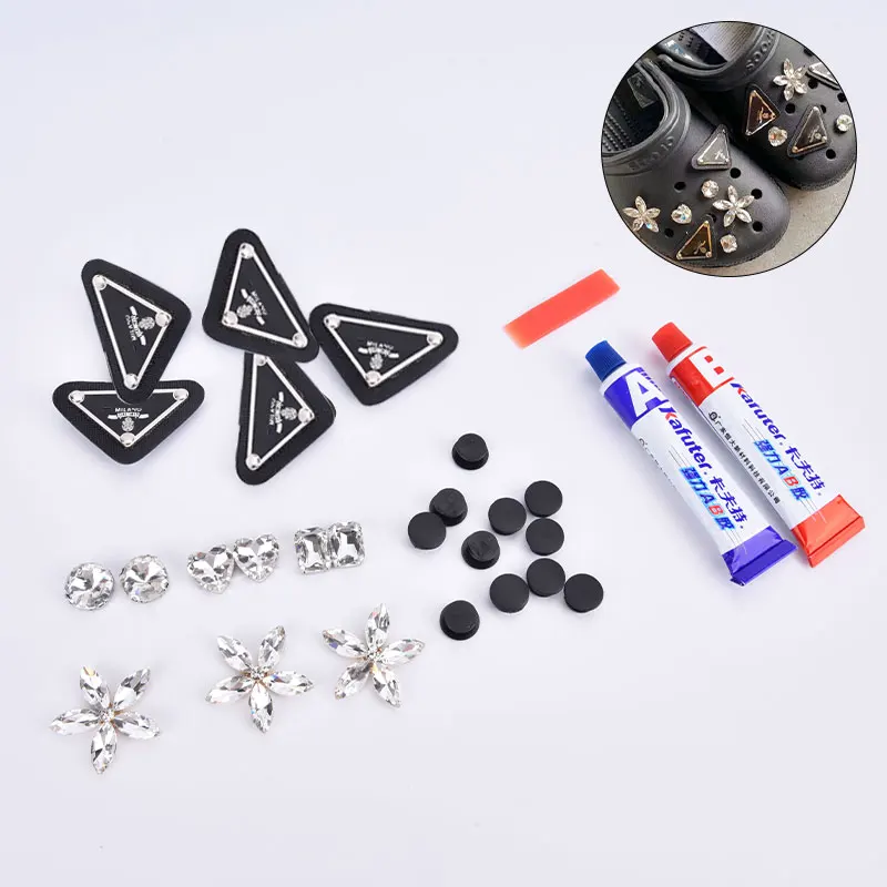 

1 комплект, металлические украшения для обуви с кристаллами