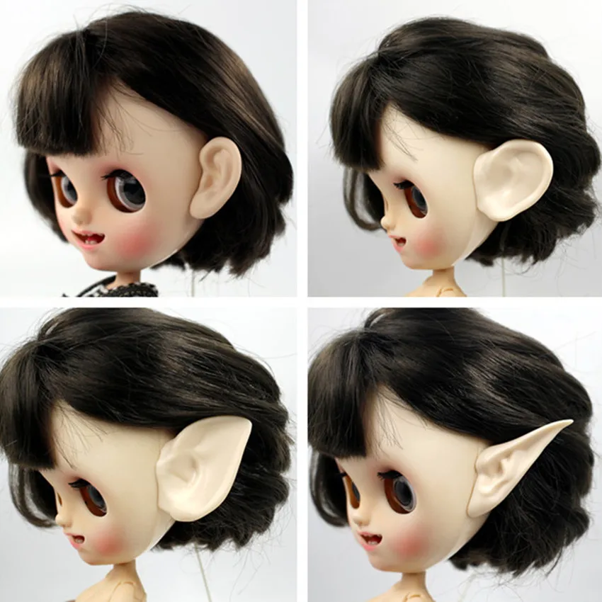 Blyth Doll Ears for Blyth Doll Icy Doll White Natural Tan Dark and Super Black Skin Only Ears No Doll Children Toys for Girls