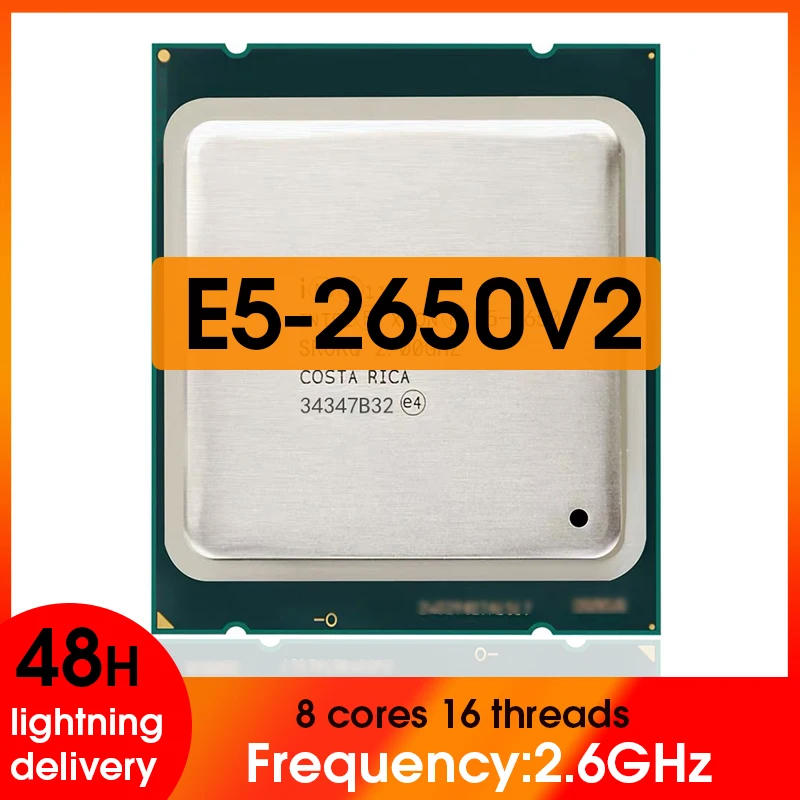 

E5 2650 V2 LGA 2011 CPU Processor 2.6Ghz 8 core and 16 threads 95W E5-2650 V2 support X79 motherboard