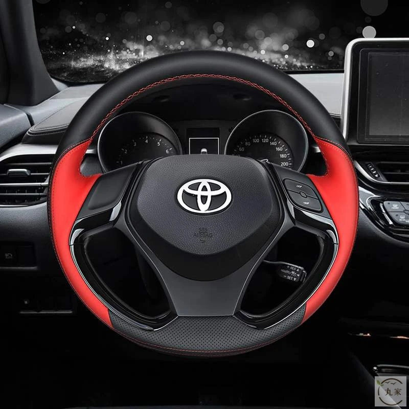 

Сделай Сам, сшитая вручную замшевая кожа, искусственная кожа для Toyota чехол рулевого колеса автомобиля Izoa Highlander Mark X, интерьерные автомобильн...