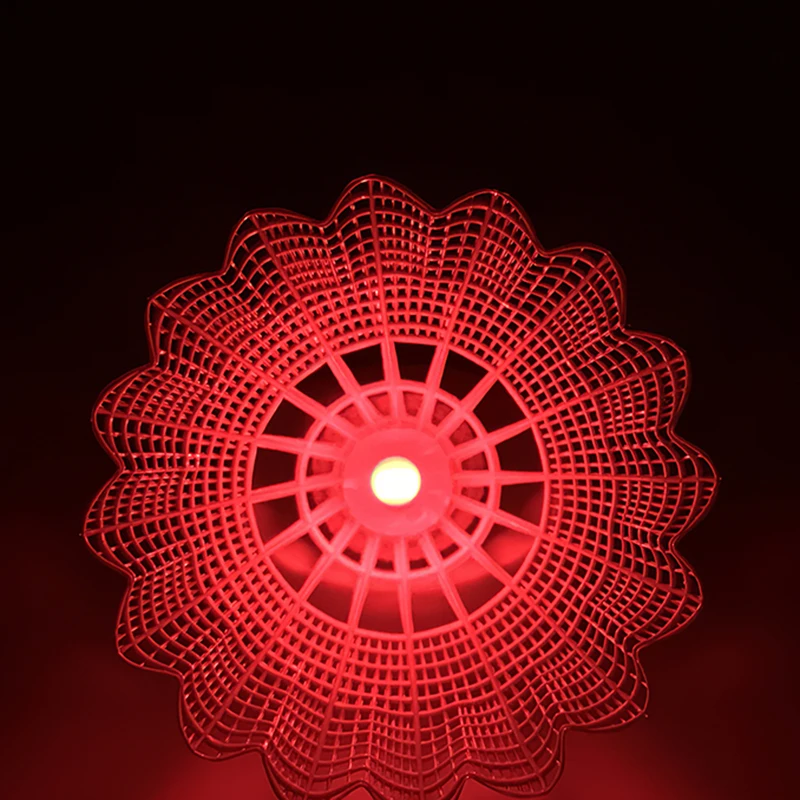 

4pcs LED Badminton Ball Glowing Light Up Plastic Badminton Shuttlecocks Colorful Luminous Lighting Balls For Outdoor Sports