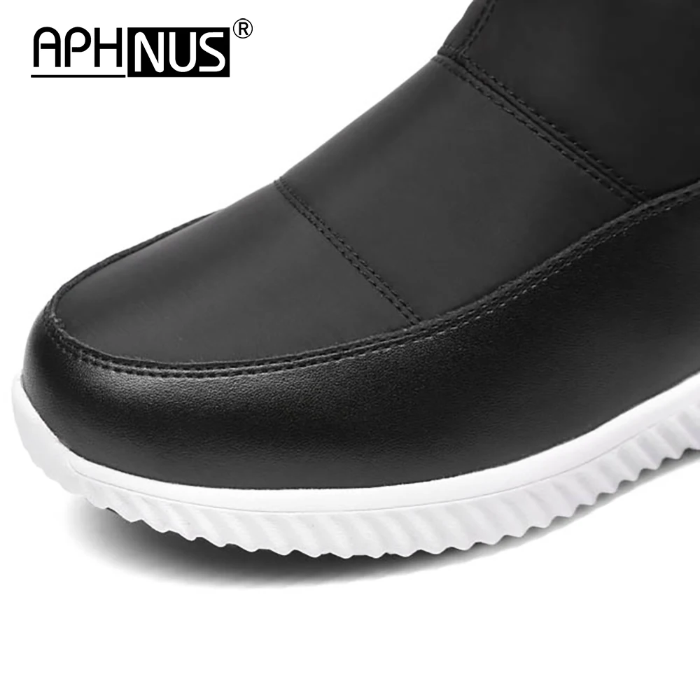

APHNUS Womens Boots Winter Fur Snow Flats Low Mid Heels Pumps Tall Mid Calf Knee Thigh High Leg Woman Shoes For Women Boot