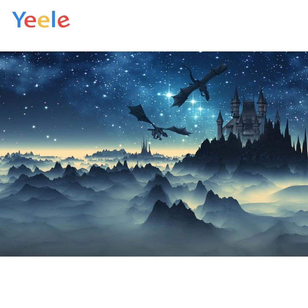 Yeele Хэллоуин летучая мышь замок Гора звездное небо фон новорожденный ребенок