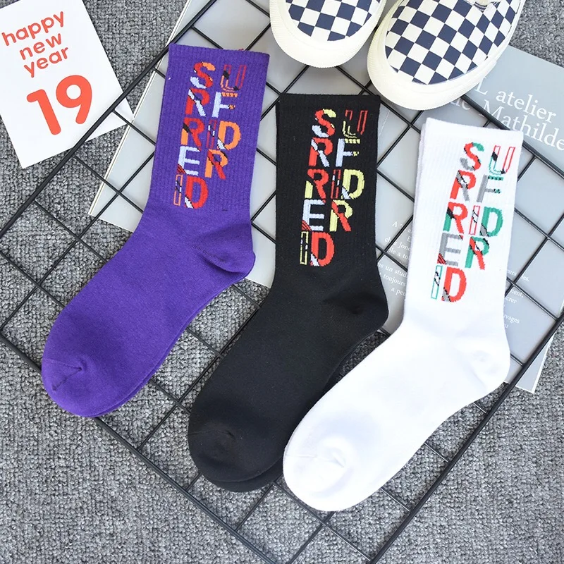 Женские зимние носки уличные хлопковые в стиле хип-хоп рождественские Модные для