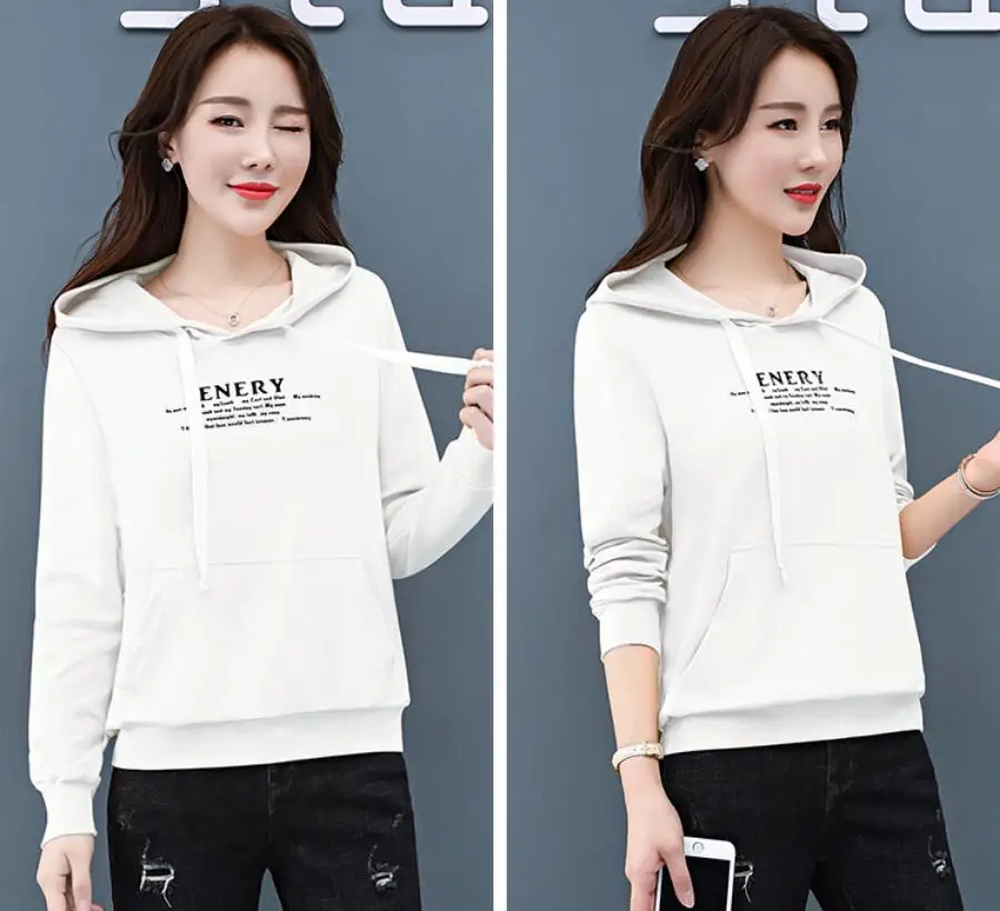 

2020 New Spring Autumn Cotton Sweatshirts Women Harajuku Oversize Hoodie Casual Hooded Pullover Hoodies