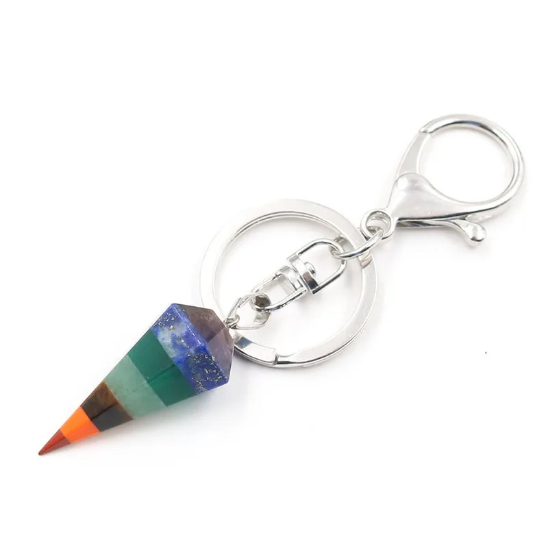 Ожерелье с натуральными камнями 7 чакр кварц маятниковая подвеска ожерелье для