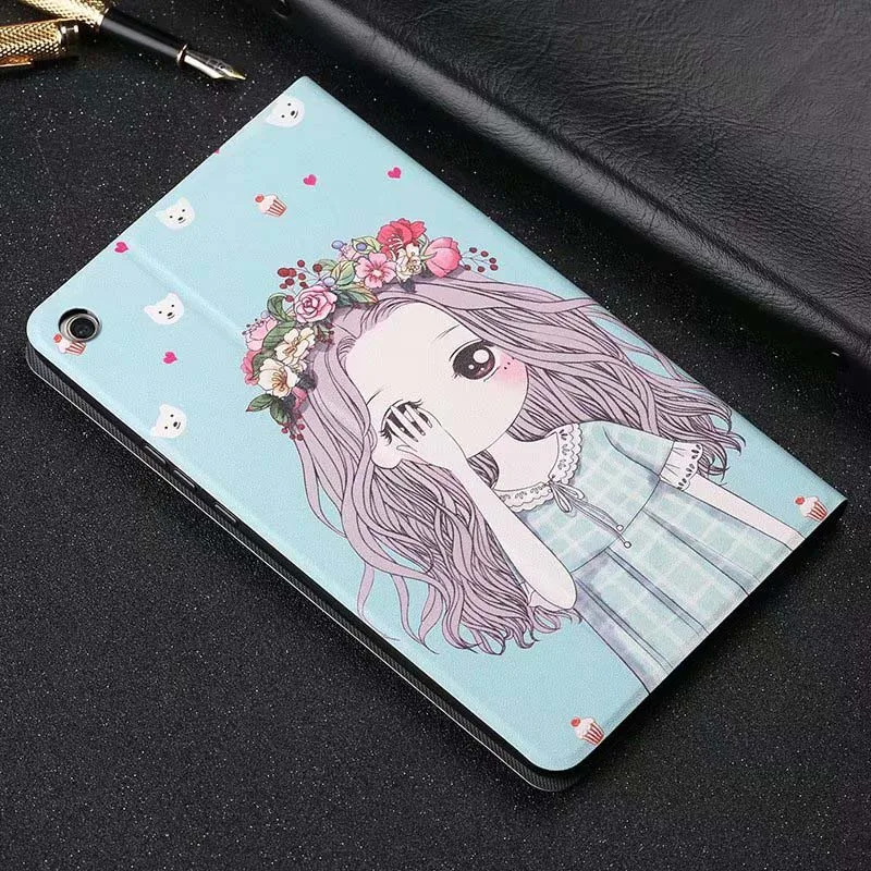 Case Флип-Стенд кожаный чехол Funda Capa чехол для huawei MediaPad M5 Lite 8,0 T5 8 JDN2-W09/AL00 почтовый ящик 5 " Coque Shell+ пленка+ ручка - Цвет: Case