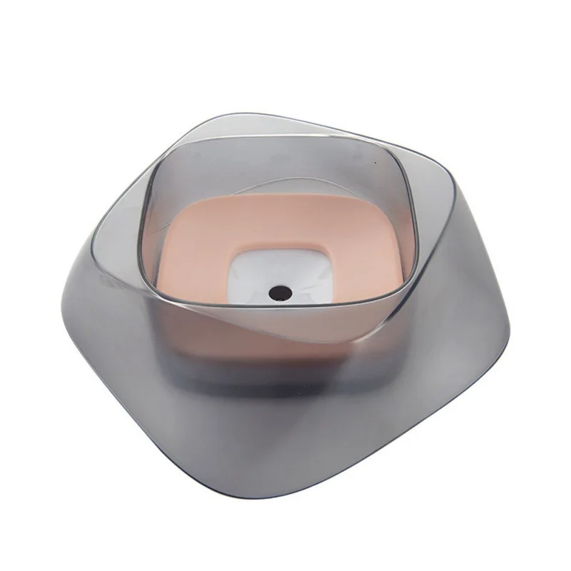 

1400ml Pet Dog Floating Not Wetting Mouth Cat Bowl No Spill Drinking Water Feeder Plastic Portable Dog Bowl