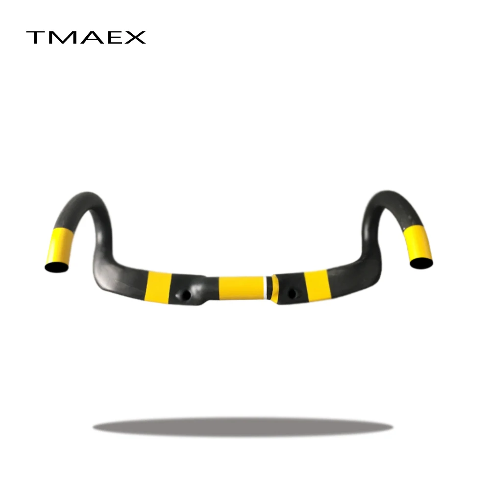 

TMAEX All Carbon Handlebar Road Bicycle Road Race Bicycle Handlebar 31.8 * 400/420 /440MM Bike Parts Yellow Matte Bicycle Parts