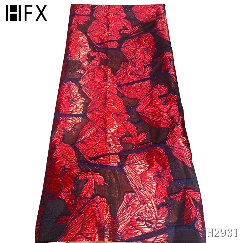 HFX африканская кружевная жаккардовая ткань с полностью ориентированной нитью