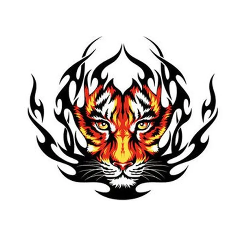 

Car Sticker Creativity Funny Tiger Flame Auto Motorcycle Waterproof Sun Protection Cover Scratches Decal PVC15CM*12.9CM