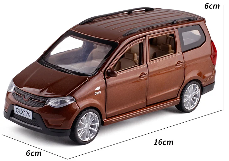 Масштаб 1:32 игрушечный автомобиль Wuling MPV металлическая игрушка из сплава литой и