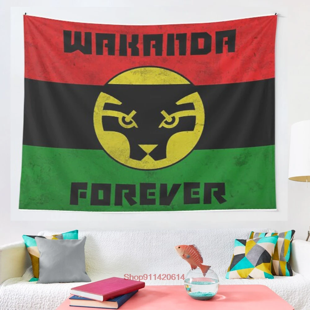 

Гобелен Wakanda Forever, настенный гобелен, настенное художественное покрывало, постельное белье, простыня, мебель, коврик для йоги