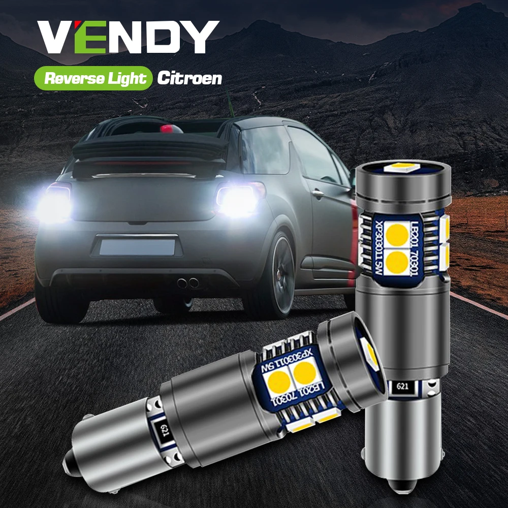 

2pcs LED Reverse Light Blub Backup Lamp Canbus H21W BAY9S 64136 For Citroen C5 2008 2009 2010 2011 2012 2013 2014 DS3 2009-2015