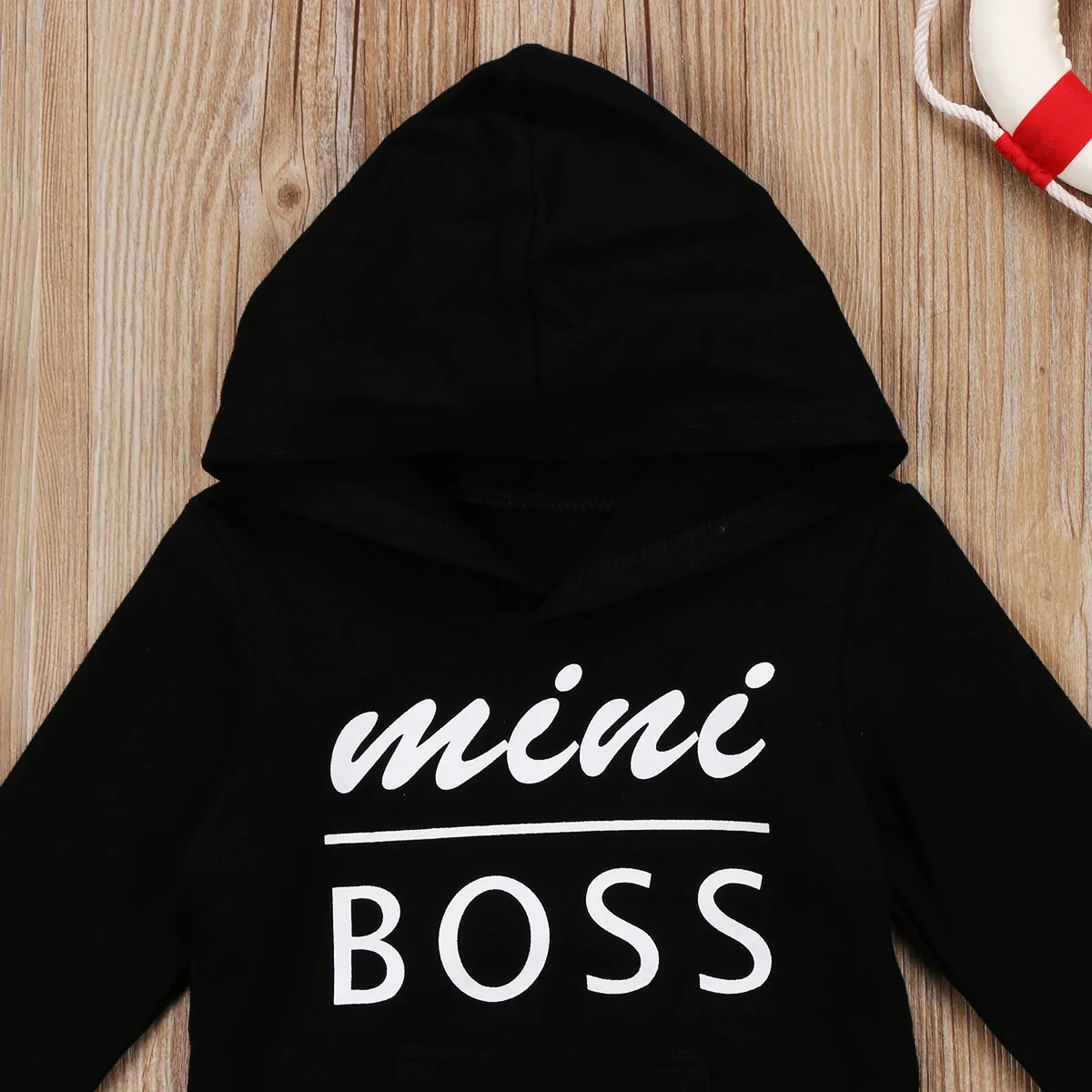 Детский свитшот с капюшоном и надписью Boss | Мать ребенок