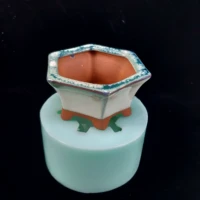 przy hexagon concrete silicone planter molds cement flower pot making mould diy polygonal clay plaster resin molds craft