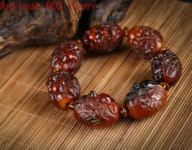 Натуральный бычий рожок ручной браслет из бисера натуральные украшения.|Статуи и