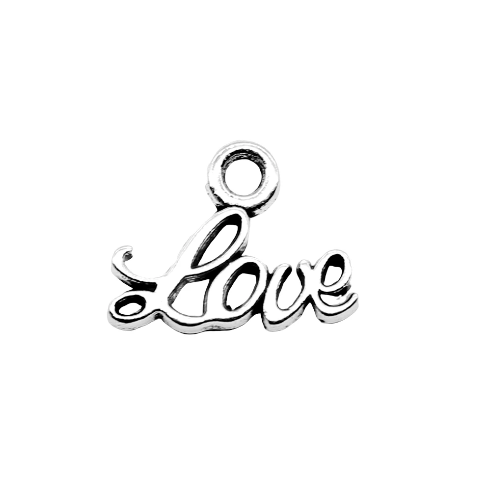 

20Pcs 13x10mm Small Love Letters Charms DIY Jewelry Accessories For Jewelry Making Antique Silver Color Alloy Charms