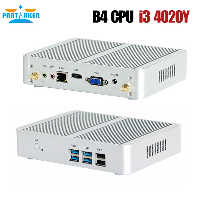 Мини ПК Core i3 4020Y i5 4200Y Windows 10 HDMI VGA два порта дисплея|Мини ПК| |