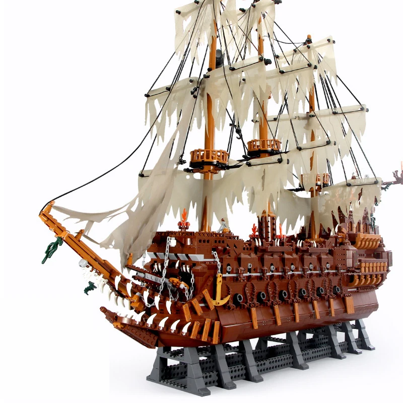 2020 новейшие 3652 шт Flyings The Nether Land 16016 кирпичи пиратский корабль MOC Пираты лодки