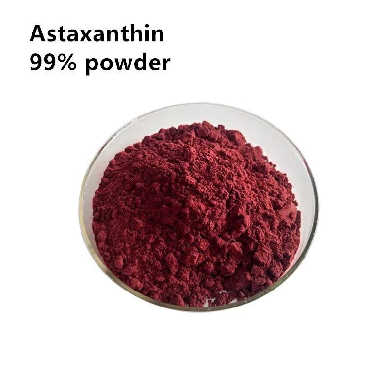 

Hot sale 10% Pure natural astaxanthin powder Haematococcus Pluvialis Extract essence food serum Antioxidant Delay aging fish