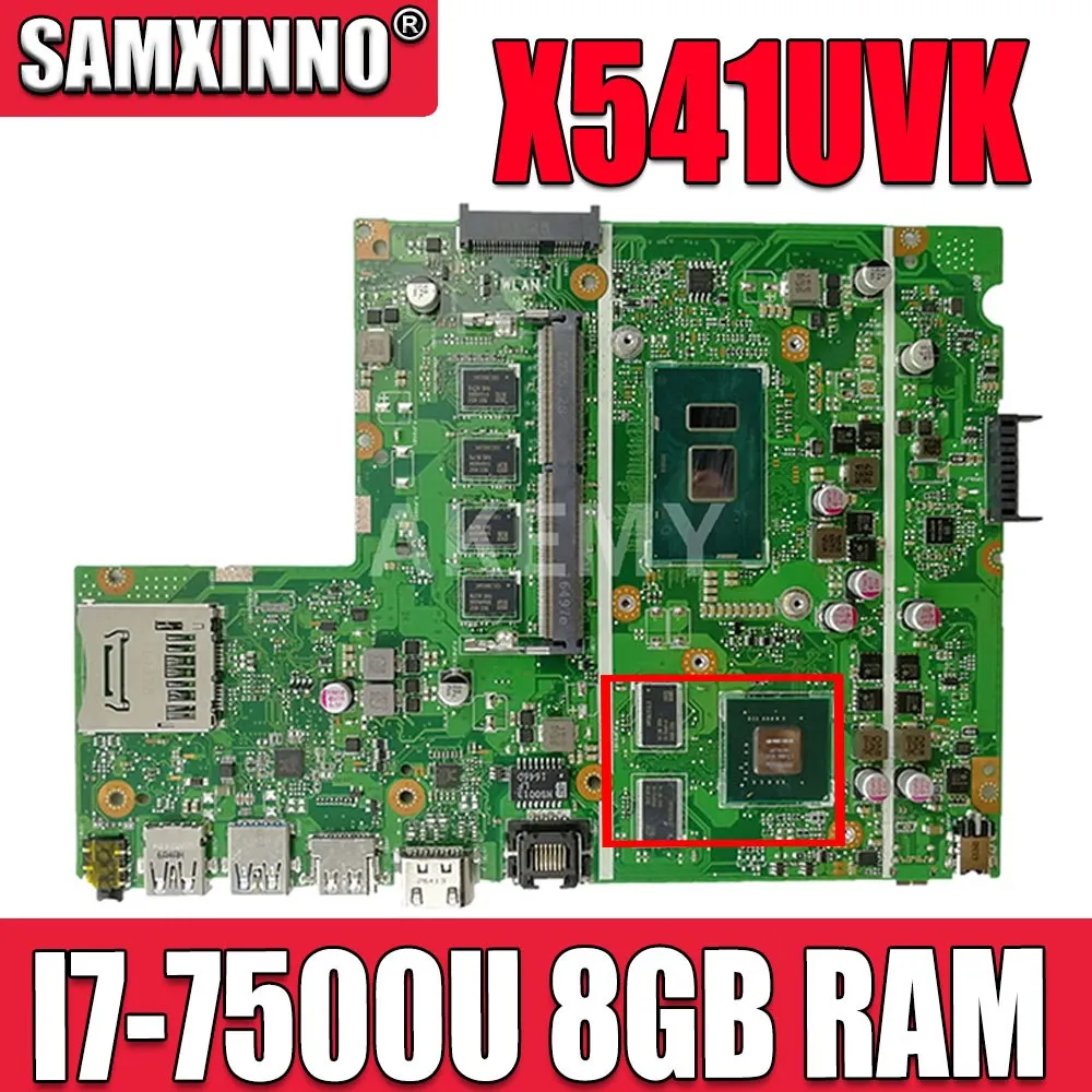 

Материнская плата SAMXINNO X541UVK для ноутбука Asus X541UJ X541UVK X541UV, материнская плата W/ I7-7500U 8 ГБ ОЗУ (V2G), Бесплатная плата