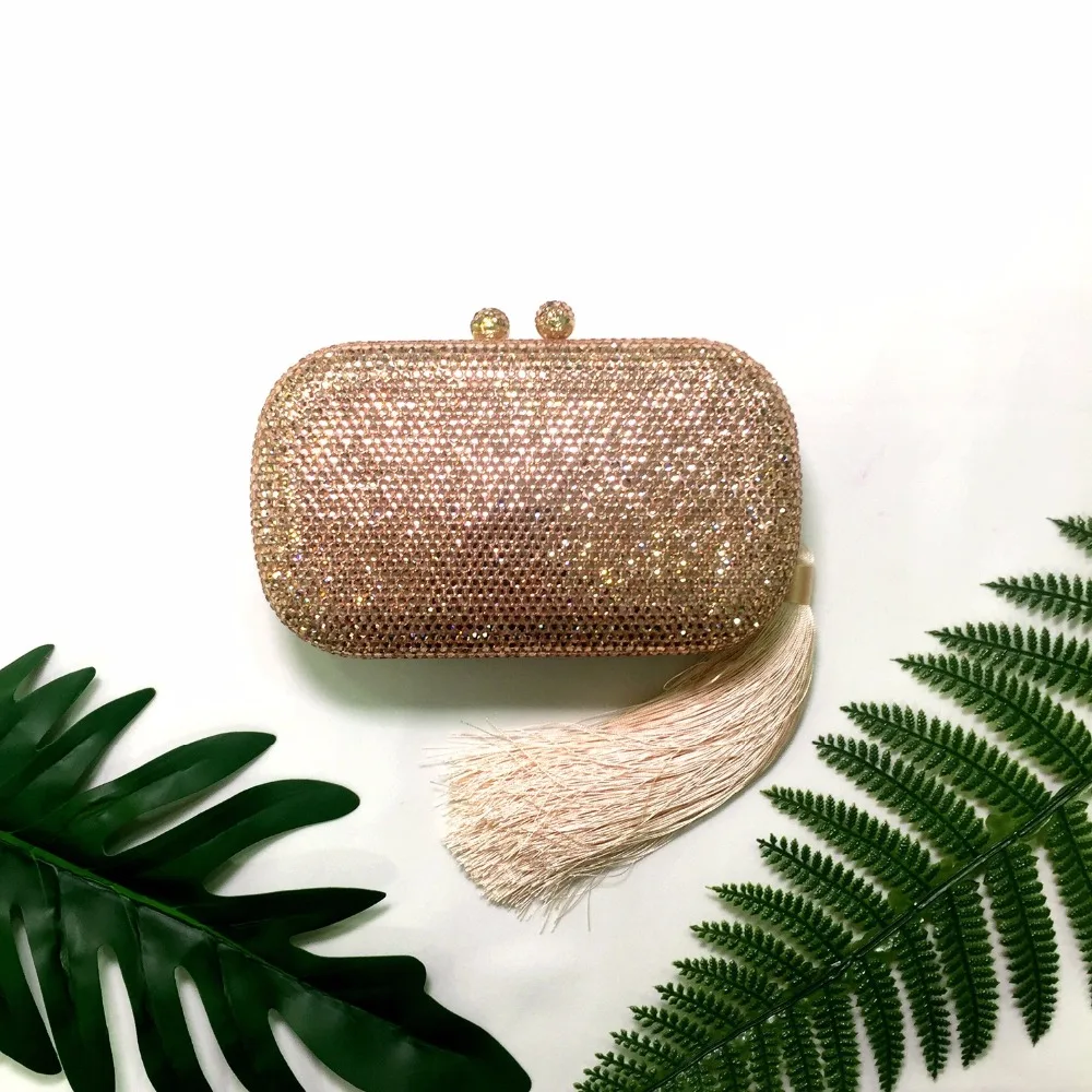 

High Quality Rhinestone Evening Bag Luxury Diamond Full of Diamond Women Evening Clutches Bridal Wedding Handbag Women Phone Bag