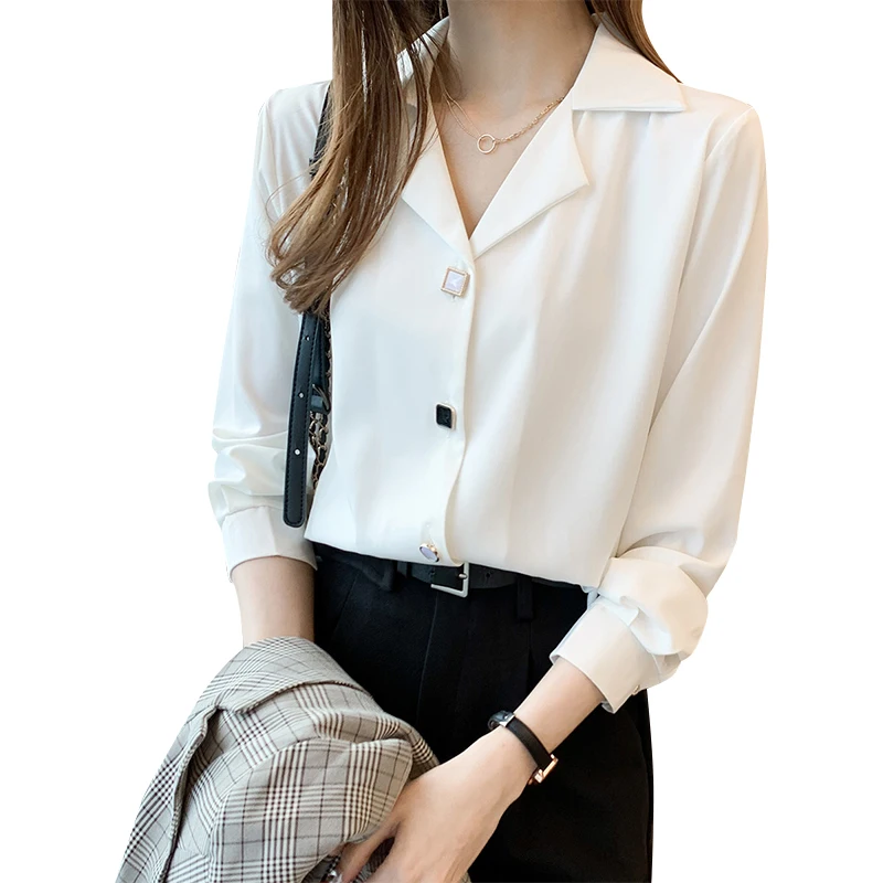 

Women's chiffon shirt women's spring and autumn 2021 new fashion top design