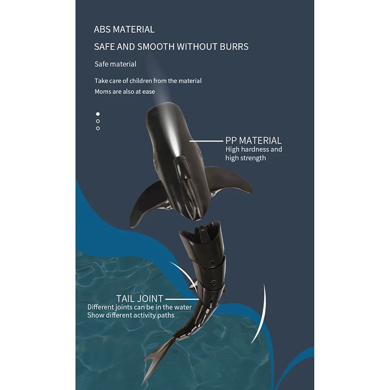 Remote Control Shark Electric Swimming Fish High Simulation Underwater RC Animals Robots Bath Toys for Kids Children Tub Pool | Игрушки и