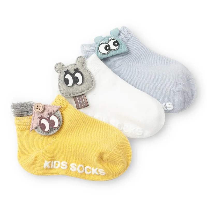 

3 Pair / Lot Baby Socks Cute Cartoon Socks Newborn Infants Boat Socks Antislip Socks Accessories Decorative Socks