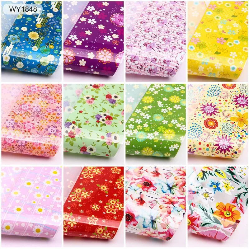 WY1848 12 pcs 12/18 шт. набор 4*20 см голографический лак для ногтей Фольга переводная наклейка для смешанных цветов для дизайна ногтей наклейки украшения из страз обертывания Фольга s - Цвет: WY1848 12 pcs