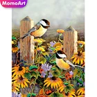 Набор для алмазной вышивки MomoArt сделай сам, мозаика из квадратных страз с животными, птица и крест, вышивка, цветочное искусство, Декор для дома