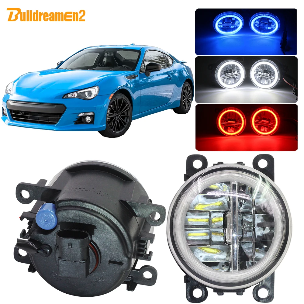 Buildreamen2 Car 4000LM LED Bulb Fog Light Angel Eye DRL Daytime Running Light 12V For Subaru BRZ 2013 2014 2015 2016 2017 2018