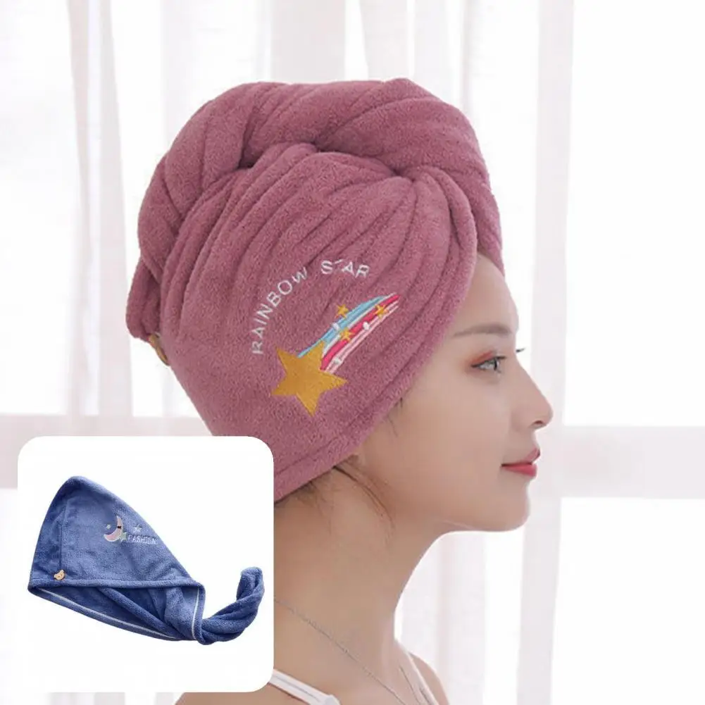 

Полотенце для сушки волос, практичная Удобная шляпа для сушки волос против выпадения волос