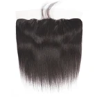 13X4 прямые фронтальные перуанские человеческие волосы естественного цвета Remy 18-24 дюйма швейцарские фронтальные предварительно выщипанные Детские волосы