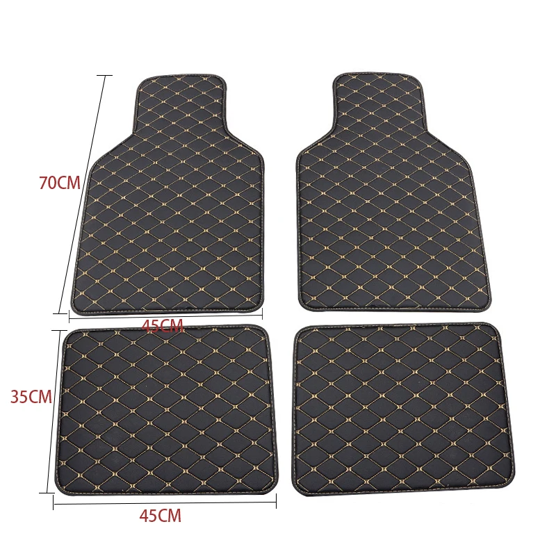 4 шт. автомобильные коврики универсальные кожаные коврик для защиты интерьера
