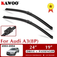 kawoo car wiper blades for audi a38p october 2003 nov 2004 windshield windscreen window 2419 lhd rhd auto accessories