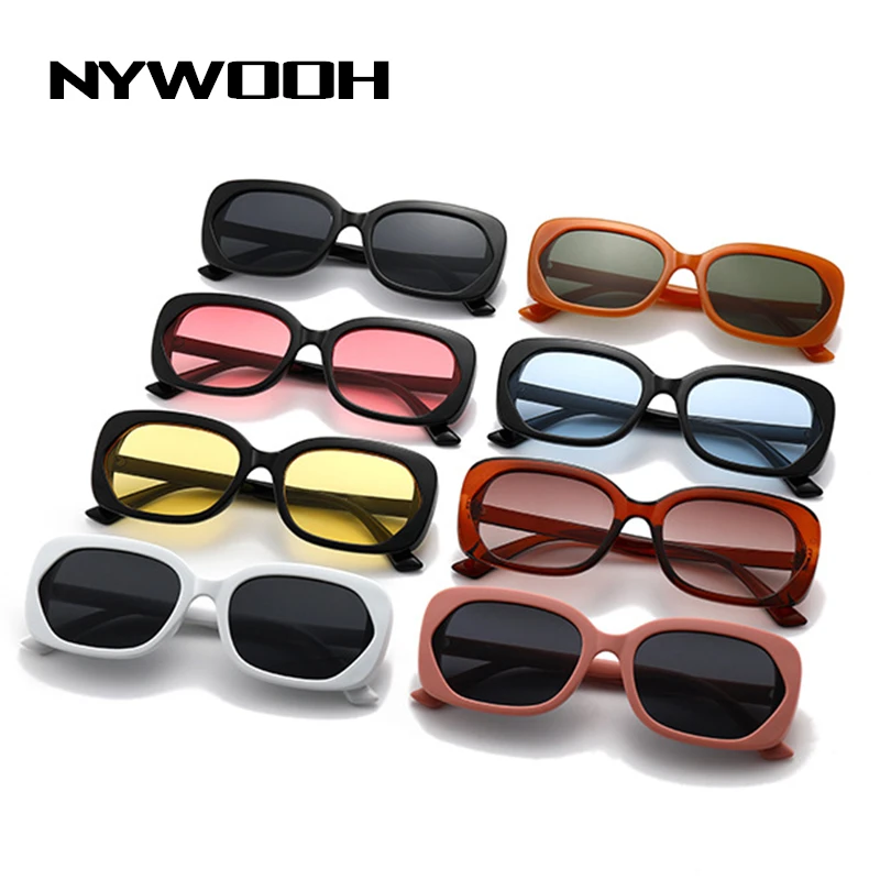 

NYWOOH Vintage Women Sunglasses Ladies Luxury Designer Oval Sun Glasses Men Ins Popular Small Frame Rectangle Eyewear UV400