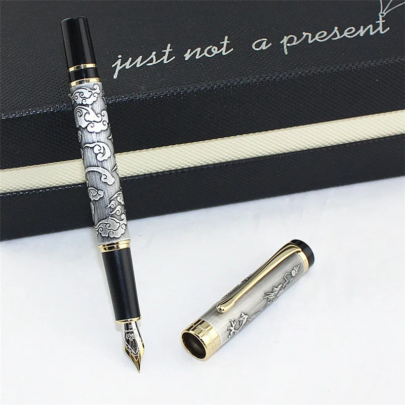 

JINHAO 5000 Роскошная перьевая ручка, деловые и офисные принадлежности, Новые Фирменные Канцтовары, красивые металлические чернильные ручки, по...