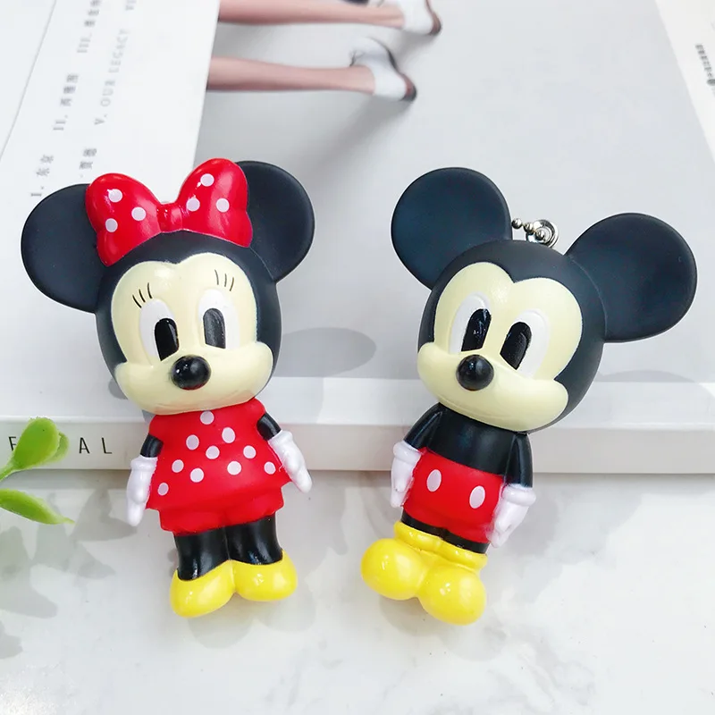 Милый мультяшный виниловый брелок с Микки и Минни индивидуальный тренд