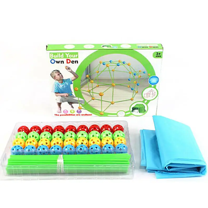 

87PCS DIY Fun Fort Building Kit Castles Tunnels Tent Kid Toys for Boys and Girls