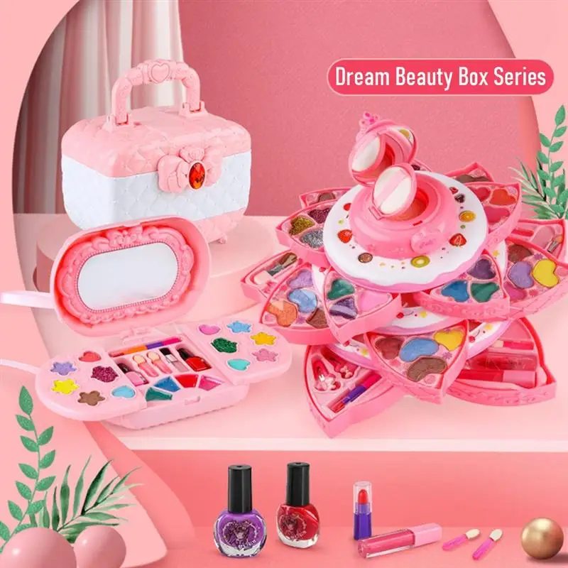 Girls Makeup Set Princess Cosmetics Make Up Set For Kids Pretend Play Make Up Toys For Children Kids Princess Dress Up Princess