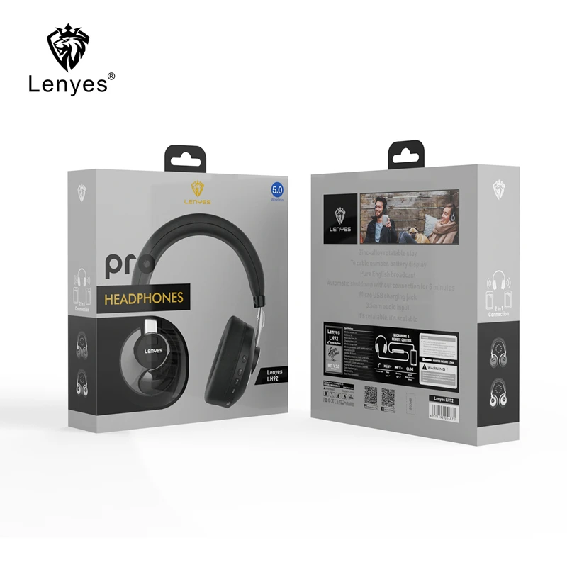 Беспроводные Bluetooth наушники Lenyes шумоподавляющие Игровые с пеной памяти