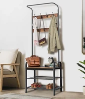 coat rack coat rack stand shoe bench hall tree storage for entryway industrial coat rack stand with 7 hooks wood home furniture
