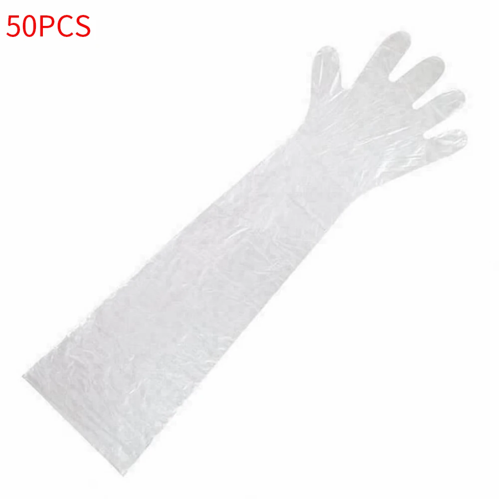 50 шт. пластиковые перчатки для осмотра козы крупного рогатого скота длинных рук