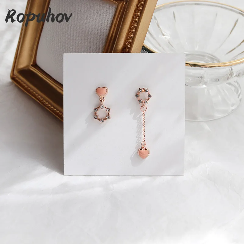 

Новинка 2021, Женская Серебристая игла Ropuhov S925, Корейская розовая романтичная Бриллиантовая фотография